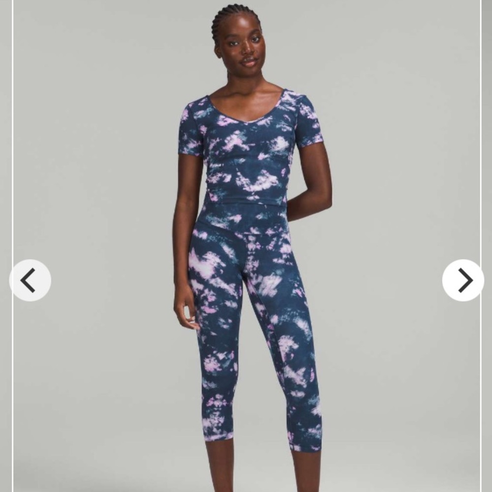 Lululemon Align Tee Size 4 In Circulate Tie Dye M… - image 4